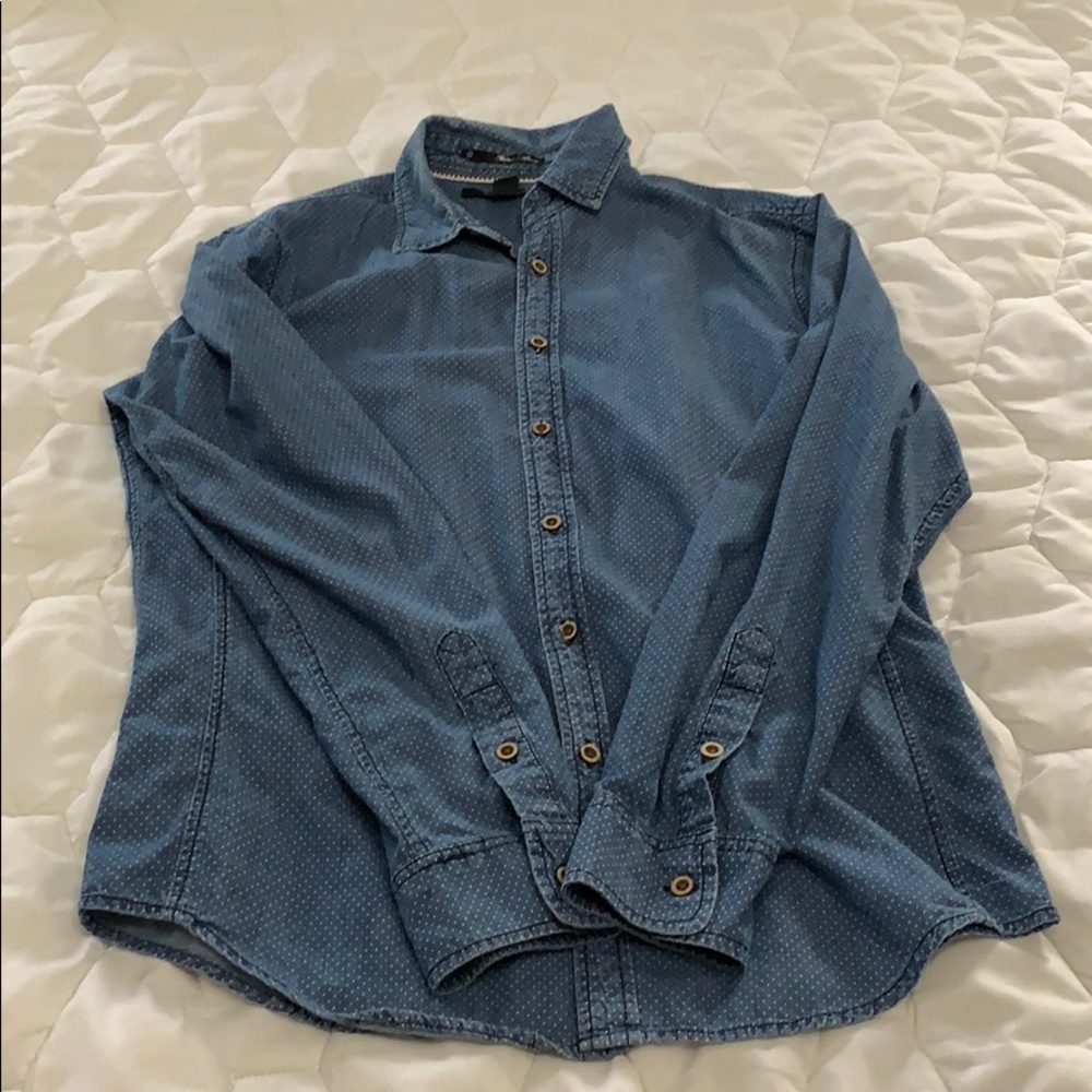 Denim button down